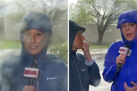 Repórter de merda sua calça durante entrevista no frio